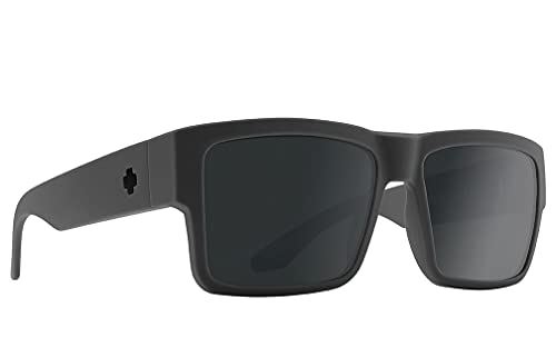 Spy CYRUS Gafas de Sol Polarizado Soft Matte Black - HD+ Dark Gray Green W/ Dark Blue Spectra Mirror