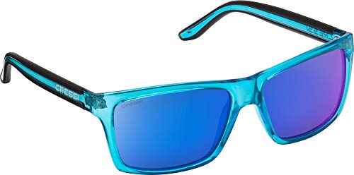 Cressi Rio Sunglasses Gafas de Sol Deportivo Polarizados, Unisex Adultos, Crystal Azul/Lentes Espejadas Azul, Talla única