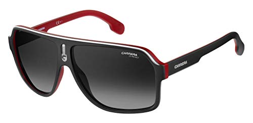 Carrera Gafas de Sol 1001/S Matte Black Red/Grey Shaded 62/11/140 unisex